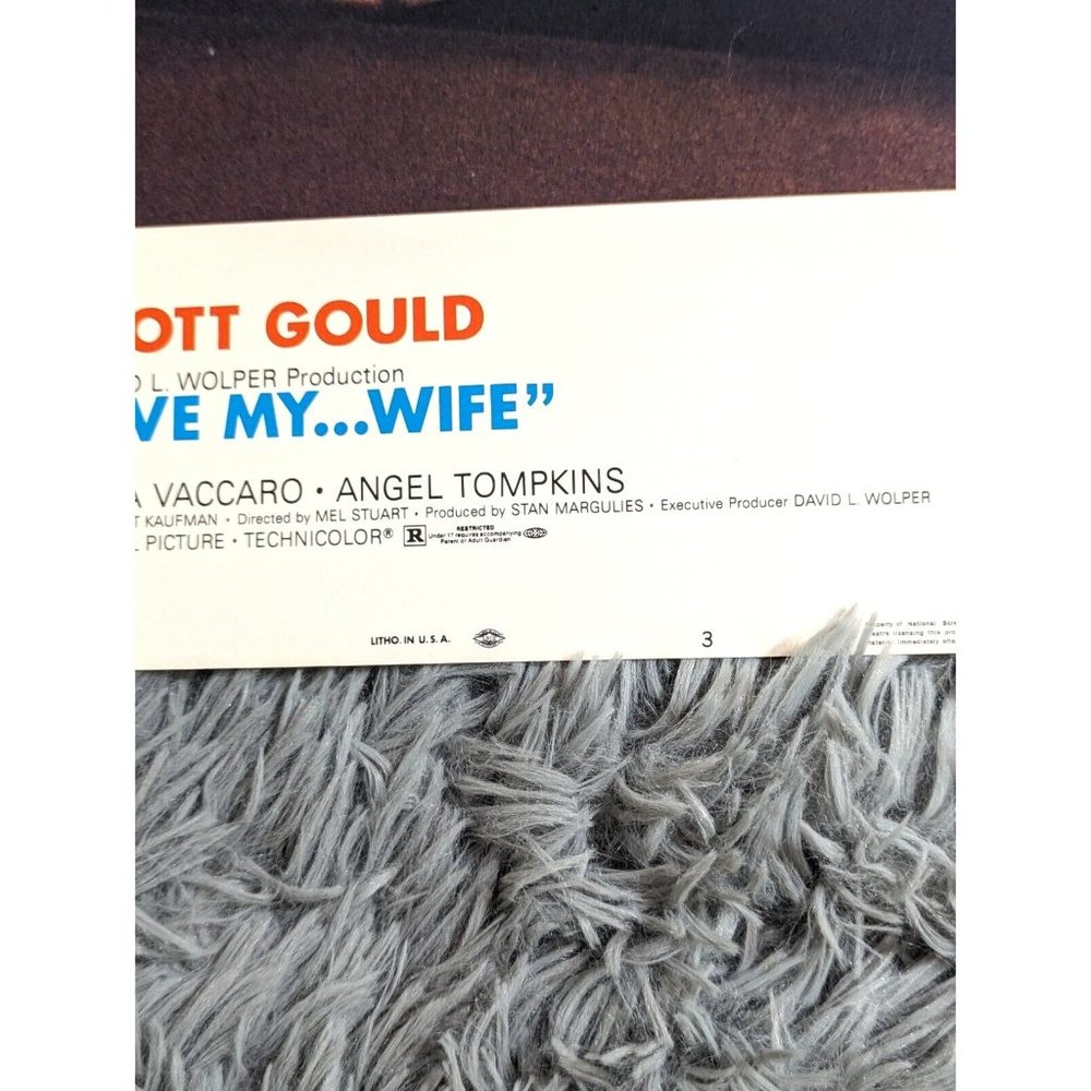 I Love My Wife Universal Pictures 1970 Elliot Gould Movie Lobby Card Poster VTG - Picture 7 of 8